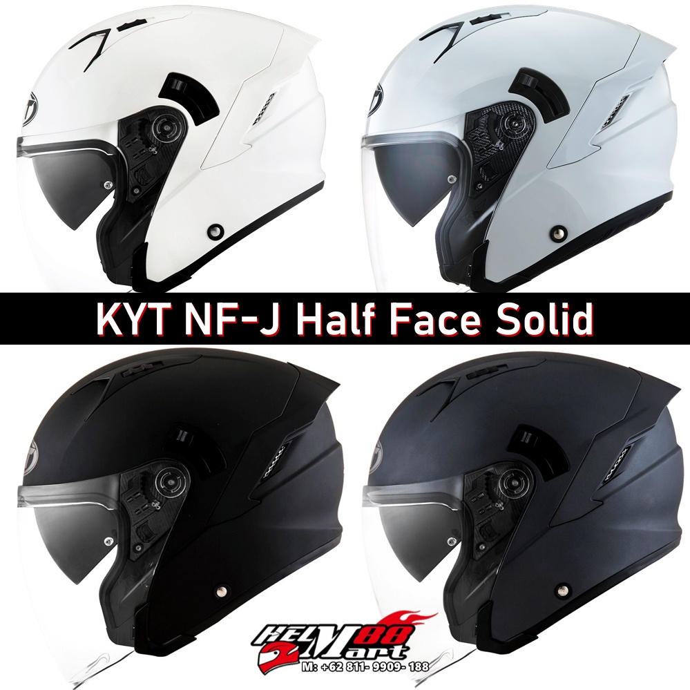Jual Helm KYT NFJ Polos Helm Half Face KYT NFJ Solid KYT NF J (ONGKIR 2KG TANPA DUS) Shopee