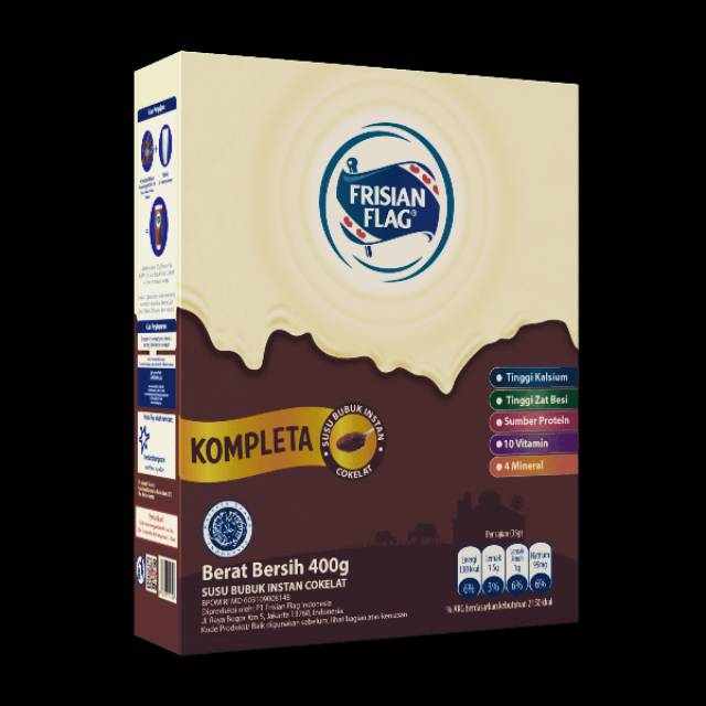 Jual Susu Bubuk Frisian Flag Kompleta Coklat 400Gr | Shopee Indonesia