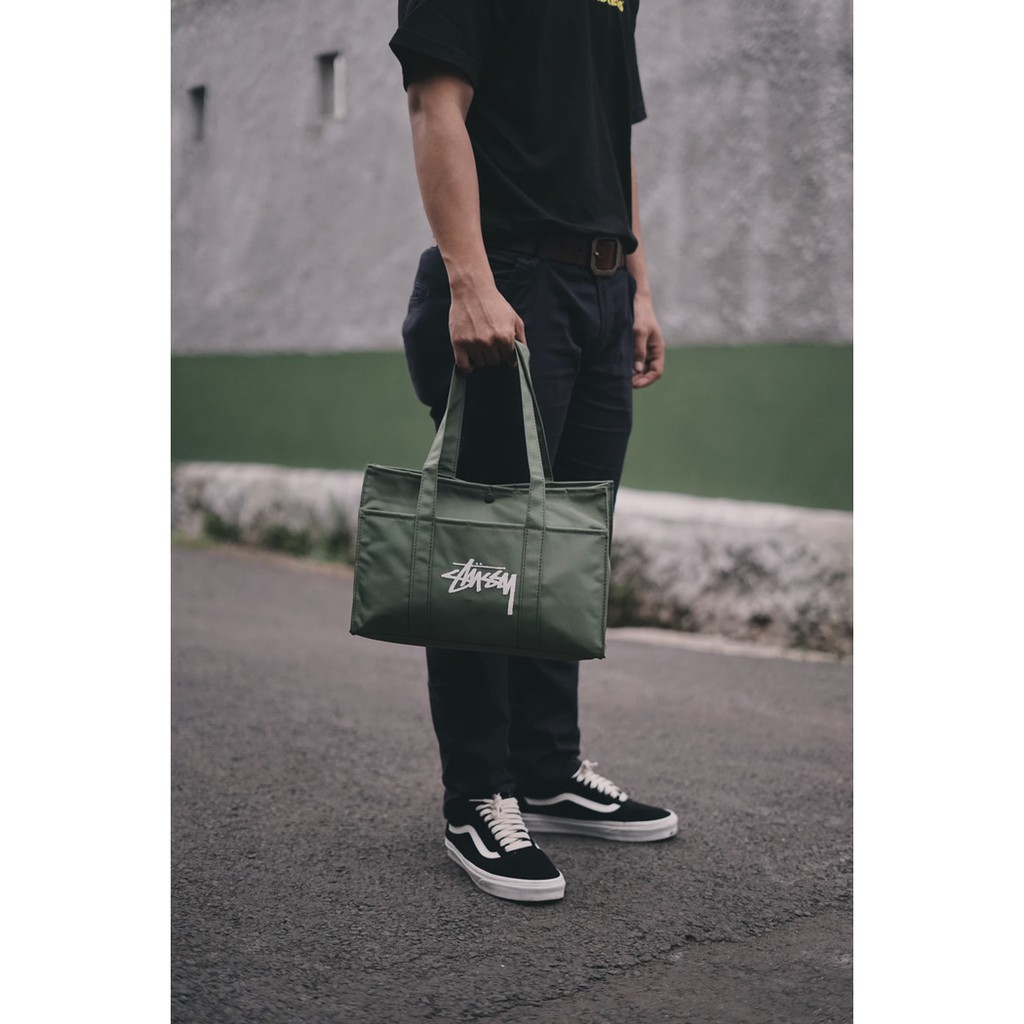 Stussy Military Green Tote Bag BERKUALITAS Shopee Indonesia