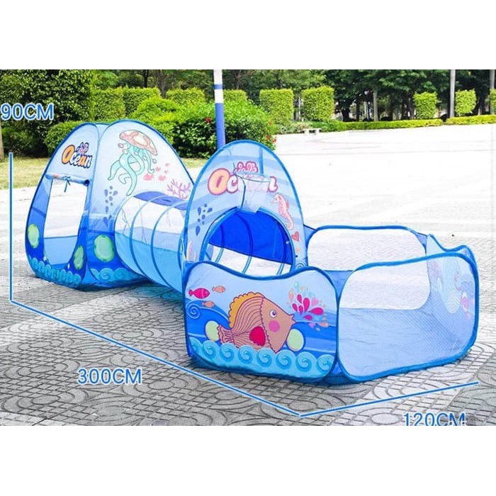 Jual Mainan Anak Tenda Terowongan Kolam Bola 3 In 1 | Shopee Indonesia