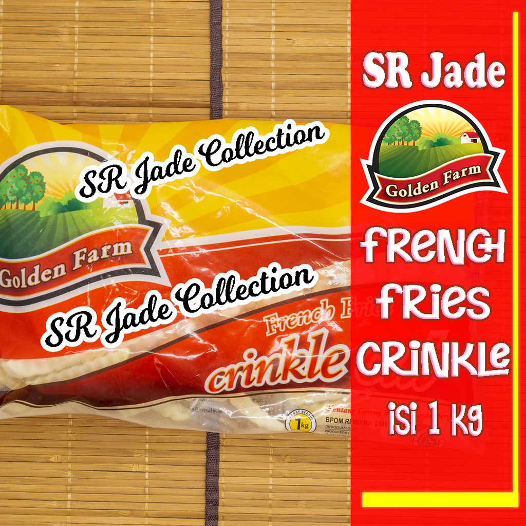 GOLDEN FARM FRENCH FRIES CRINKLE 1 KG/KENTANG BEKU/KENTANG