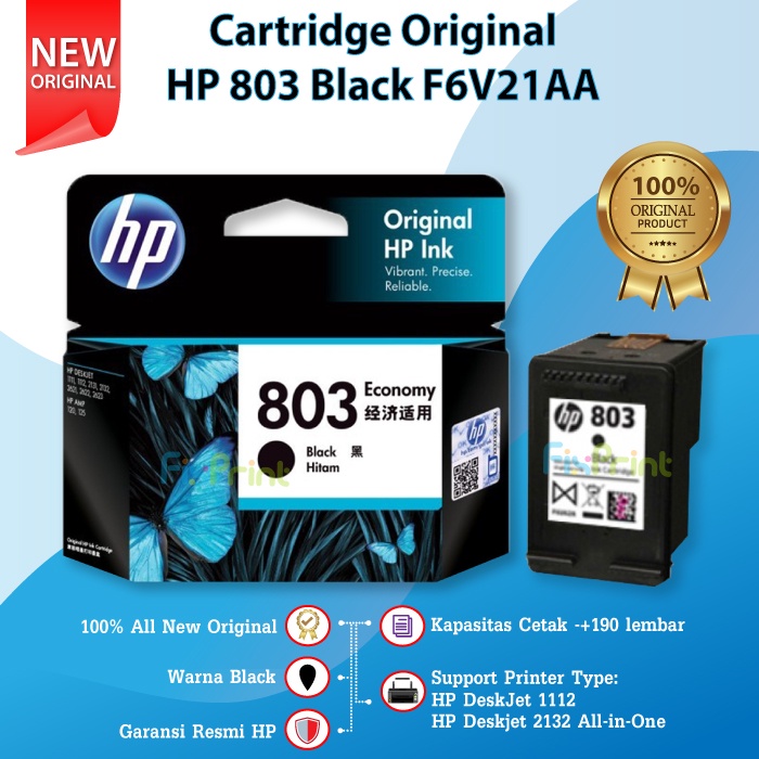 Jual Cartridge Tinta HP 803 Black 3YP42AA Refill Printer Deskjet 1111