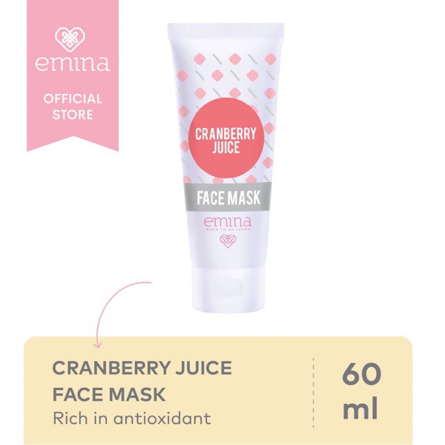 Jual EMINA CRANBERRY JUICE FACE MASK REFRESH masker wajah Peel off