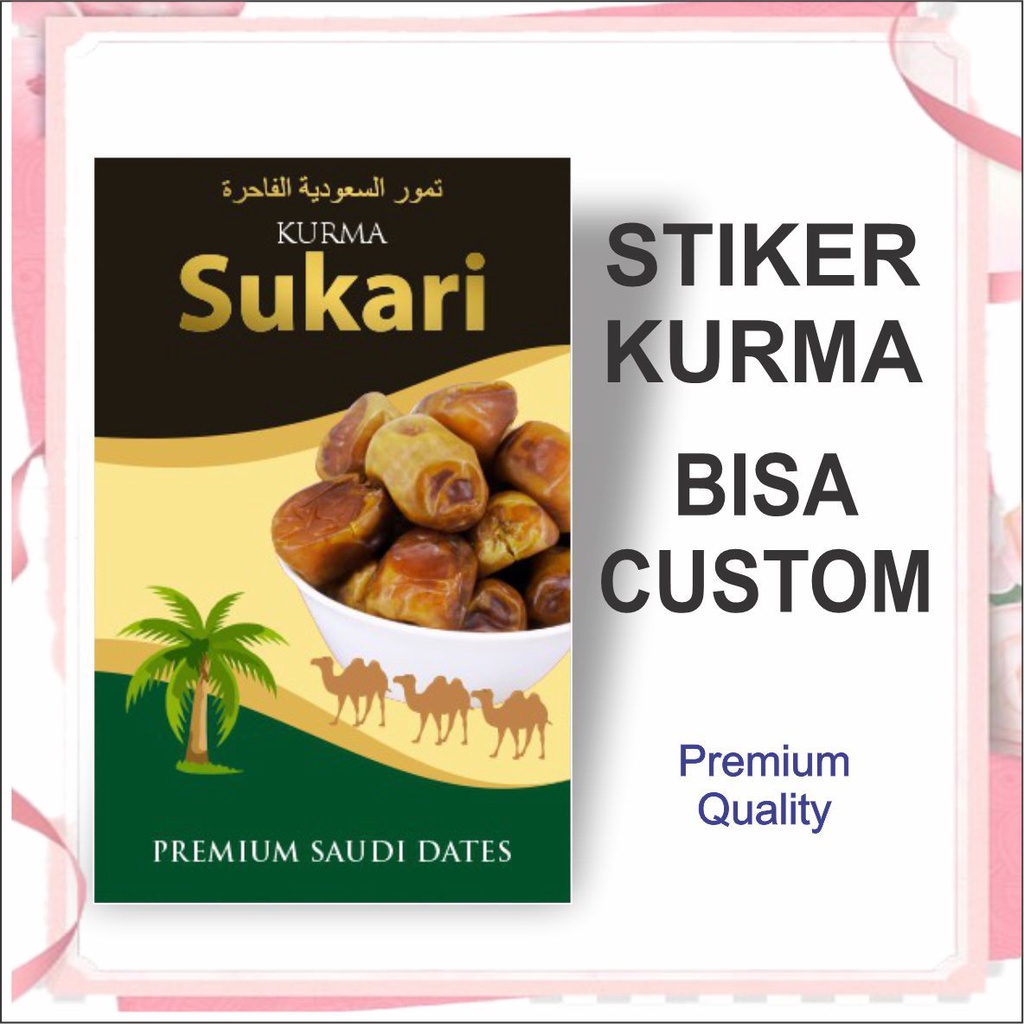 Jual PRINT Sticker Kurma Sukari Kurma Mesir Kurma Khalas Kurma Ajwa