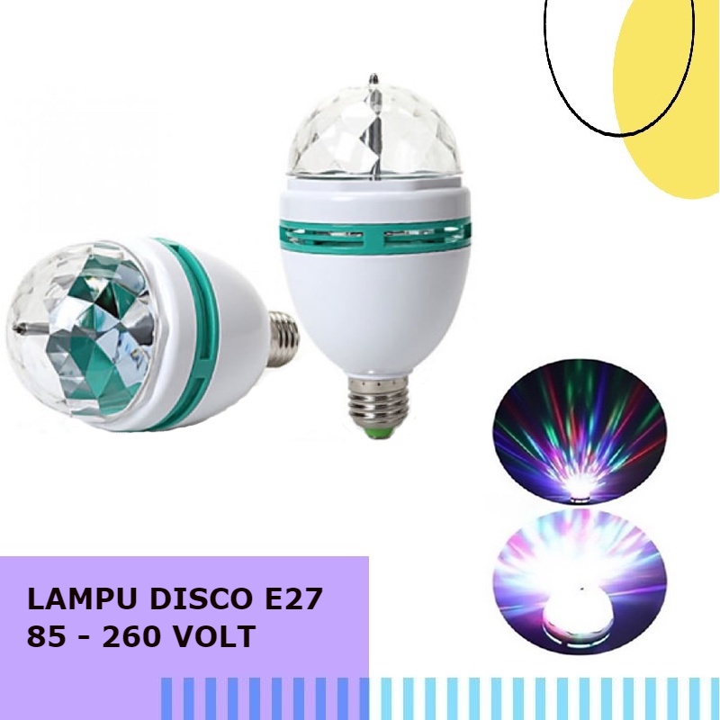 Jual Lampu Disco Putar RGB RED GREEN BLUE MINI LED PARTY STAGE Shopee