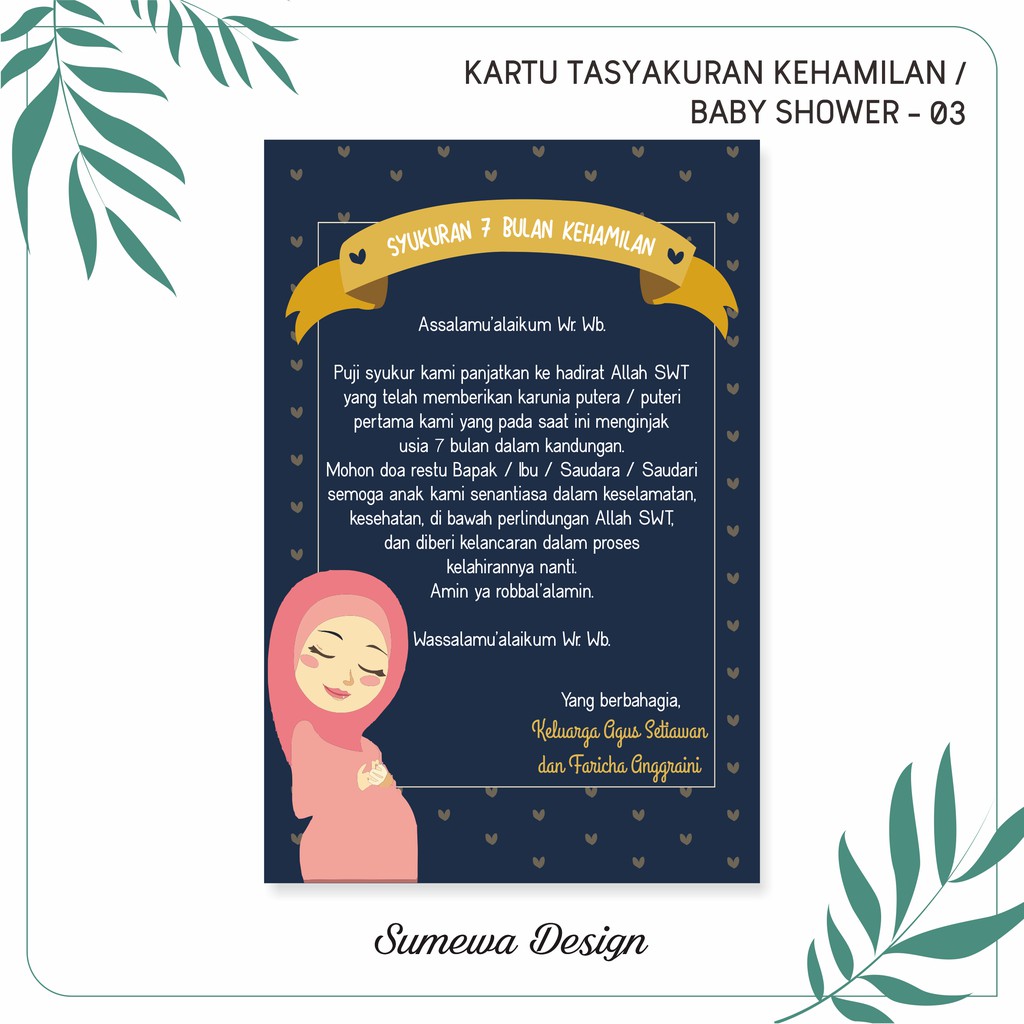 kartu ucapan tasyakuran kehamilan baby shower 03 shopee indonesia lihat