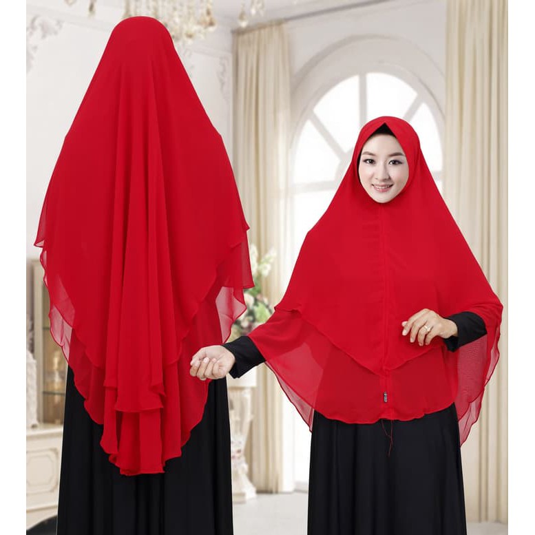 Jilbab Ceruti 2 Layer Pendek Hijab Muslimah