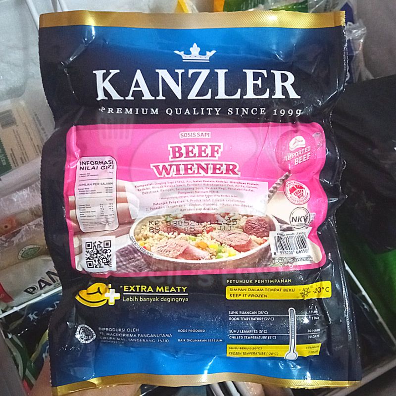Jual Kanzler Beef Wiener 360g/Beef Wiener Kanzler 360g/Sosis Wiener