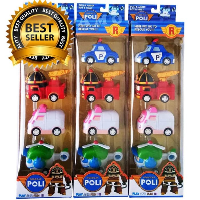 Jual Mainananak Murah Mainan Anak Mainan Anak Murah Mr4Os1 " Anak Laki - Laki Mobil Robocar Poli Isi 4 U | Shopee Indonesia