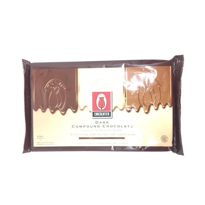 Jual Dark Chocolate Compound Tulip 1Kg / Cokelat Batang Tulip Dark 1Kg | Shopee Indonesia