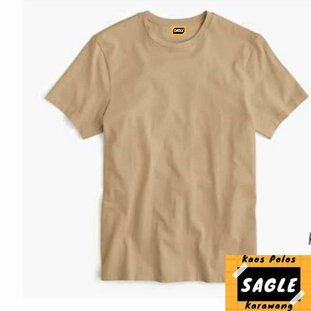 Jual Kaos Polos Coklat Muda | Shopee Indonesia