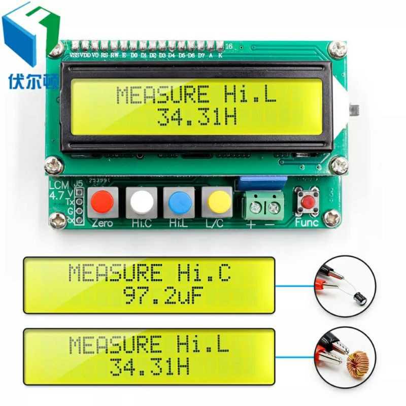 Jual Digital LC100A LCR ESR 1pF 1uH Tester Inductor Capacitor Meter