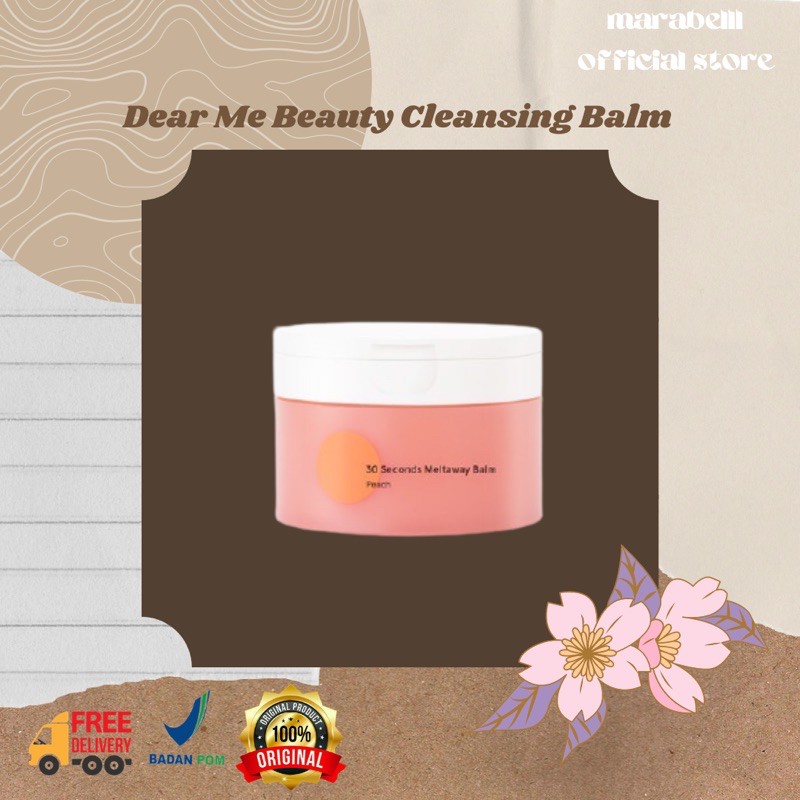 Dear Me Beauty 30 Seconds Meltaway Cleansing Balm peach Shopee Indonesia