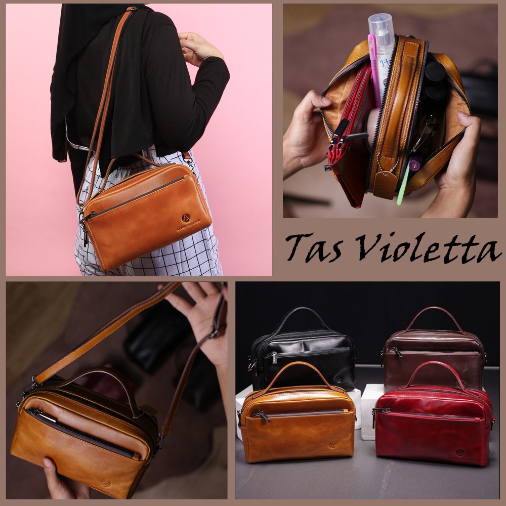 PREMIUM Tas Wanita Kulit Sapi Asli / Tas Bahu Wanita