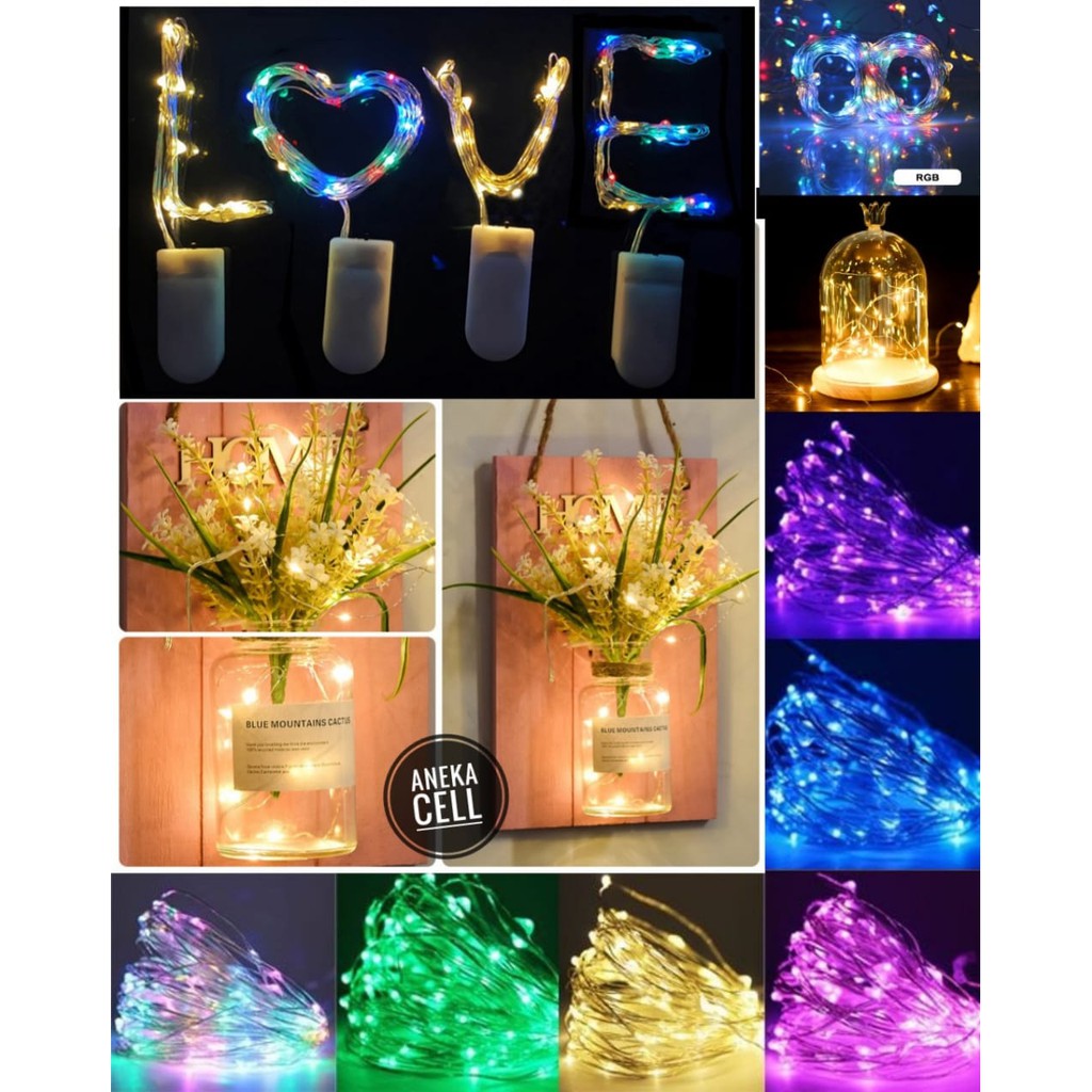 Jual Lampu KAWAT FAIRY LIGHT 1 / 2 / 3 / 5 / 10 Meter WATERPROOF LED