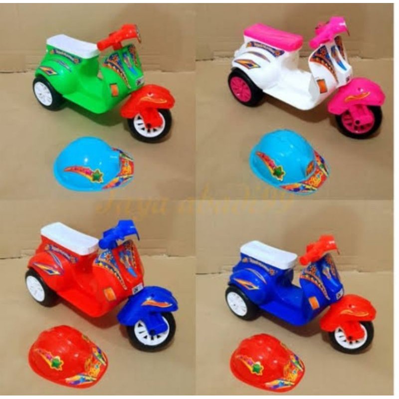 Jual Motor Mainan Pesva Anak / Honda Dorong Pakai Helm Helem | Shopee Indonesia