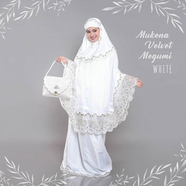 Jual MUKENA TELEKUNG DEWASA JUMBO SUTRA SATIN VELVET MEGUMI BORDIR