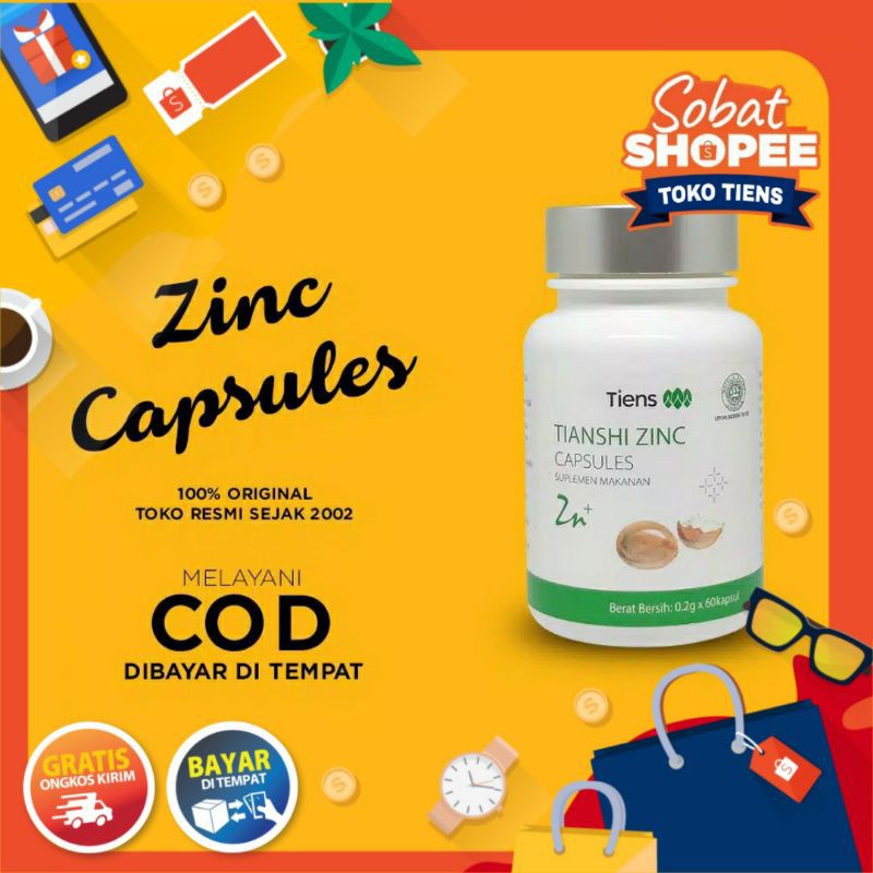 Jual TIENS / TIANSHI ZINC CAPSULES HARGA PROMO 1 BOTOL ZINC CAPSULES