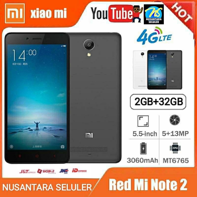 [Baru] Promo HP Xiaomi Redmi Note 2 ROM 32GB RAM 2GB 4G LTE Helio