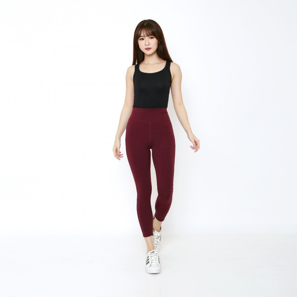 Jual AEROPOSTALE Booty Legging Cross Burgundy Celana Olahraga Panjang