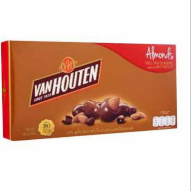Jual Coklat Van Houten Almonds / Vanhouten Almond 90Gr | Shopee Indonesia