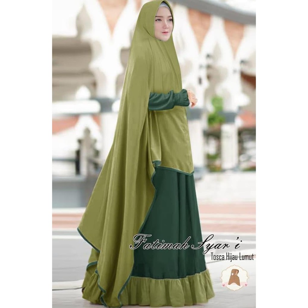 Paling Inspiratif Baju Gamis Hijau Lumut The Fashion Eggplant