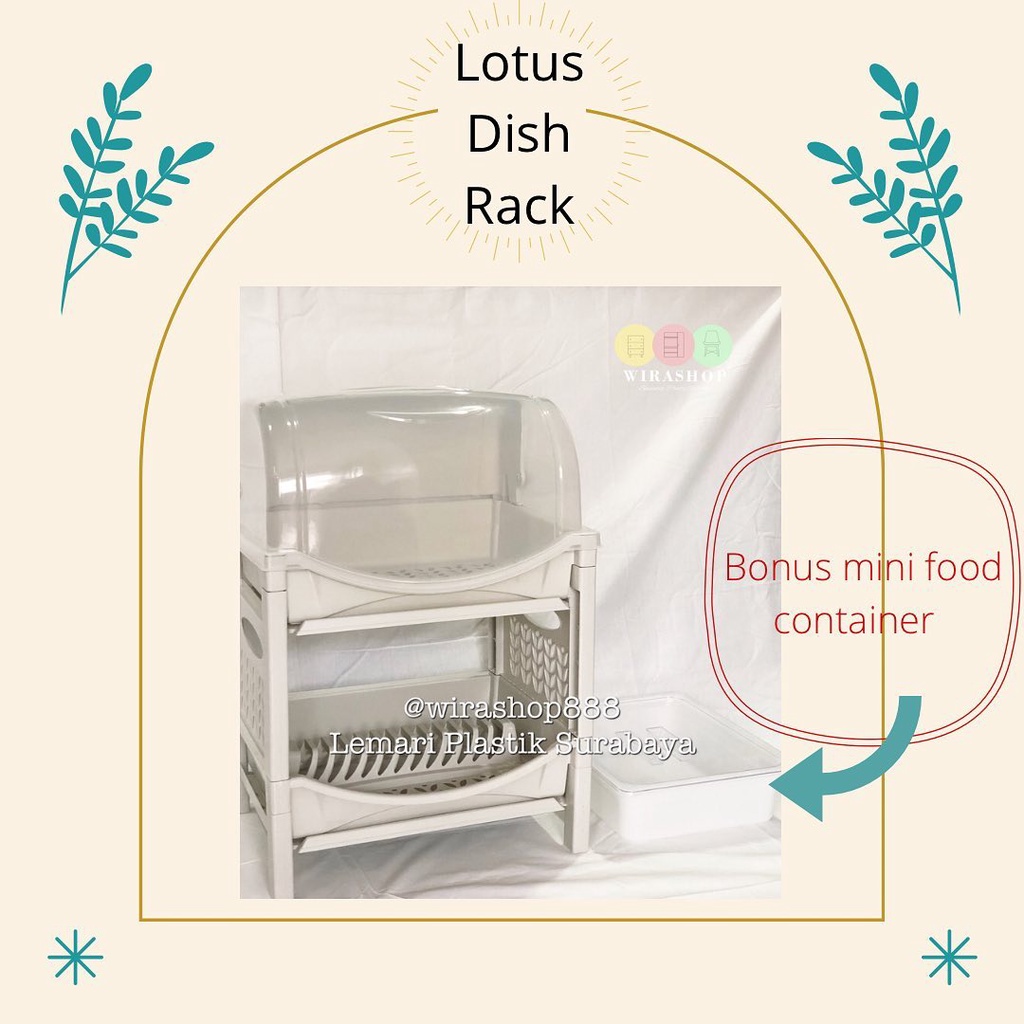 Jual Rak Piring Rovega Dish Drainer Lotus Shopee Indonesia