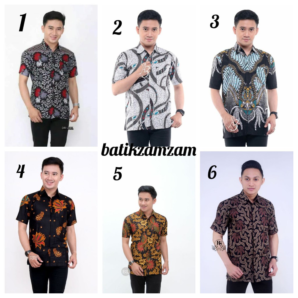 Jual COD - Kemeja Batik Pria Lengan Pendek Terbaru Baju Kerja Seragam  Nikahan Hajatan Murah Indonesia|Shopee Indonesia