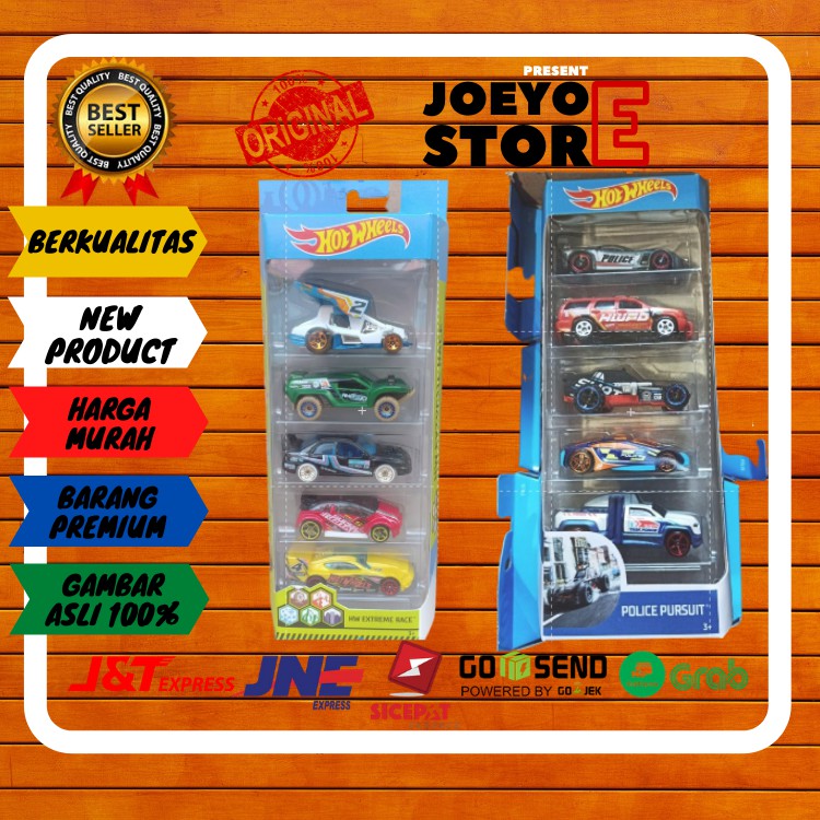Jual Mainan Mobil Balap Anak Kecil Hotwheels Gift Pack Isi 5 Diecast Langka 100% Original Mattel Sni 240 Indonesia|Shopee Indonesia