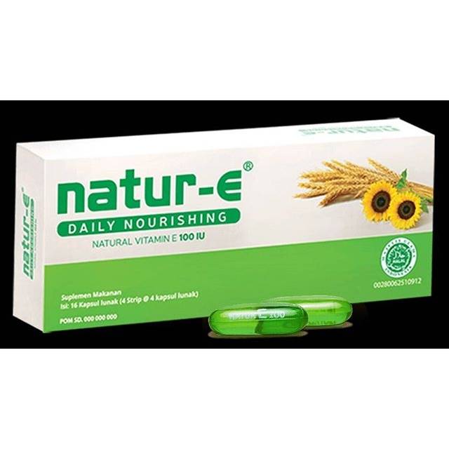 Natur E Daily Nourishing hijau isi 16 Soft Kapsul (4 strip) Shopee