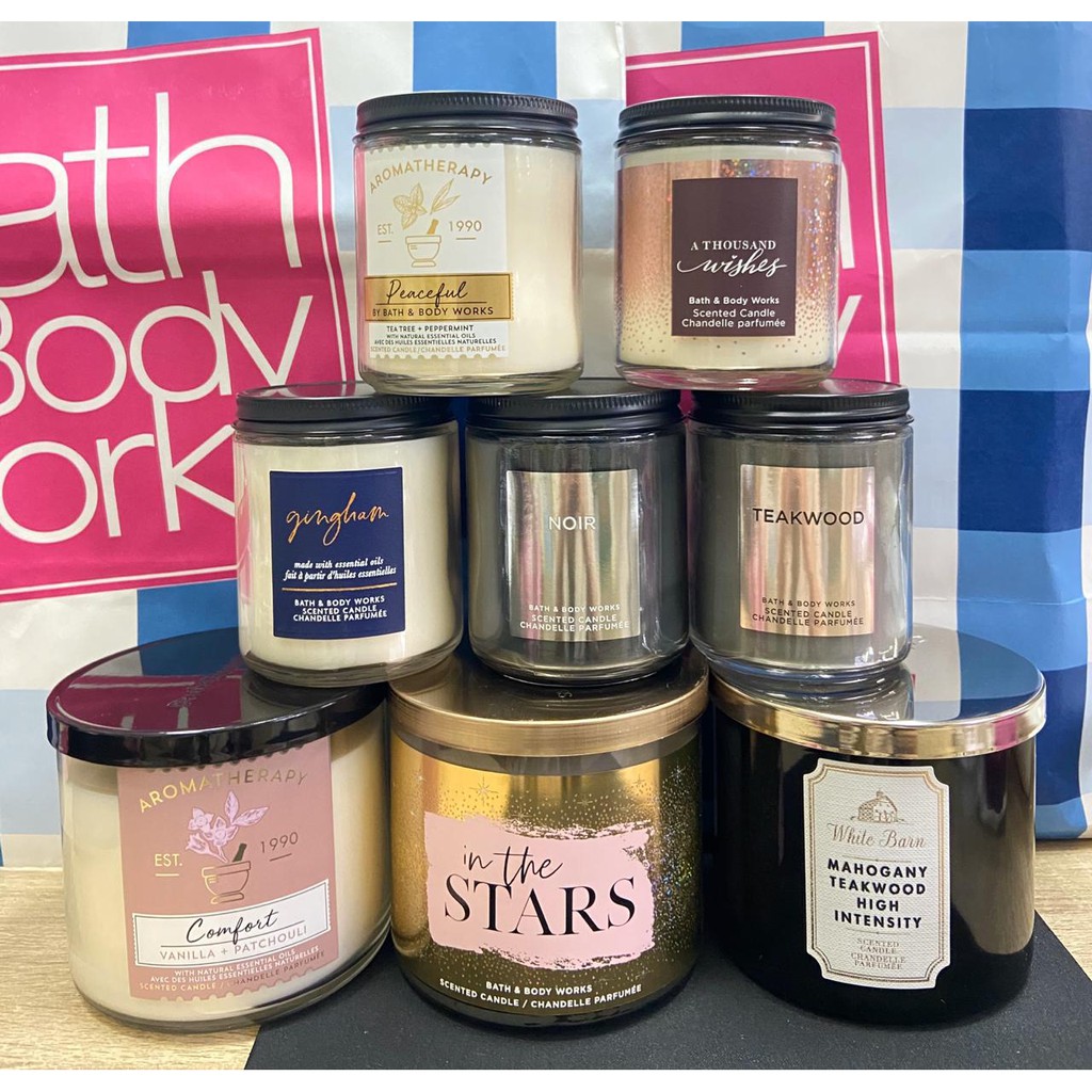 BBW Bath and Body Works Aromatherapy 3 WICK CANDLE STRESS RELIEF RELAX