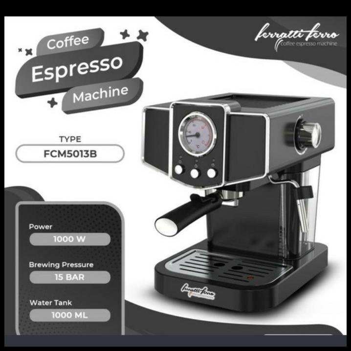 Coffee Espresso Machine Ferratti Ferro Fcm5013B Mesin Kopi Fcm5013B Shopee Indonesia