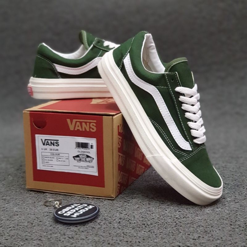 OBRAL SEPATU VANS OLDSKOOL HIJAU ARMY 3643 GRADE ORIGINAL Shopee