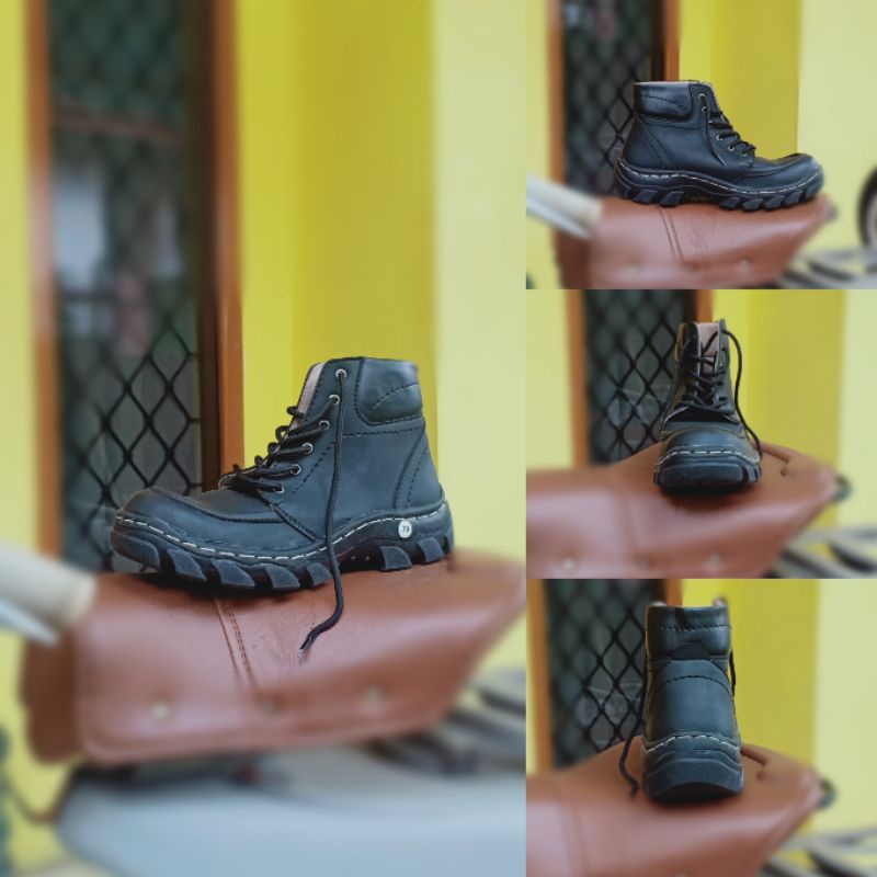 Jual safety boots full black Shopee Indonesia