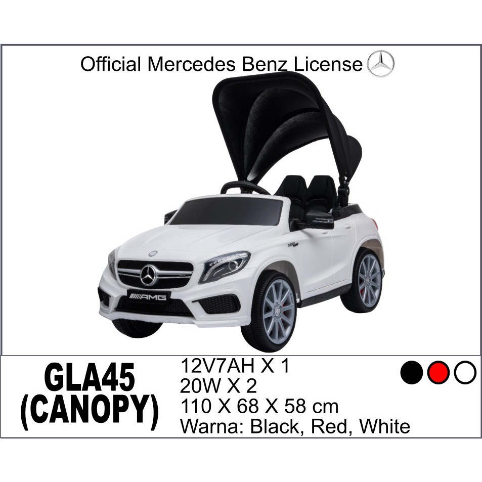 Mainan Anak Mobil Aki Mercedes Benz GLA45 Unikid UK 751 Canopy Licensed  (Khusus Indah Cargo) | Shopee Indonesia