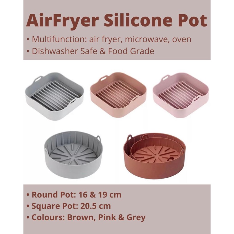 Jual Silicone Air Fryer / Wadah silikon pot / silicone bowl / silikon