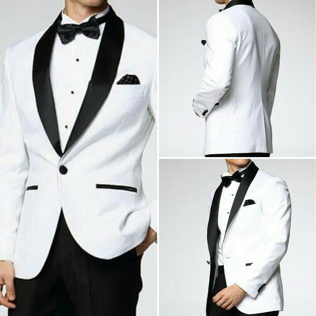 JAS PRIA ROYAL WHITE Blazer Cowok Tuxedo Putih Wedding