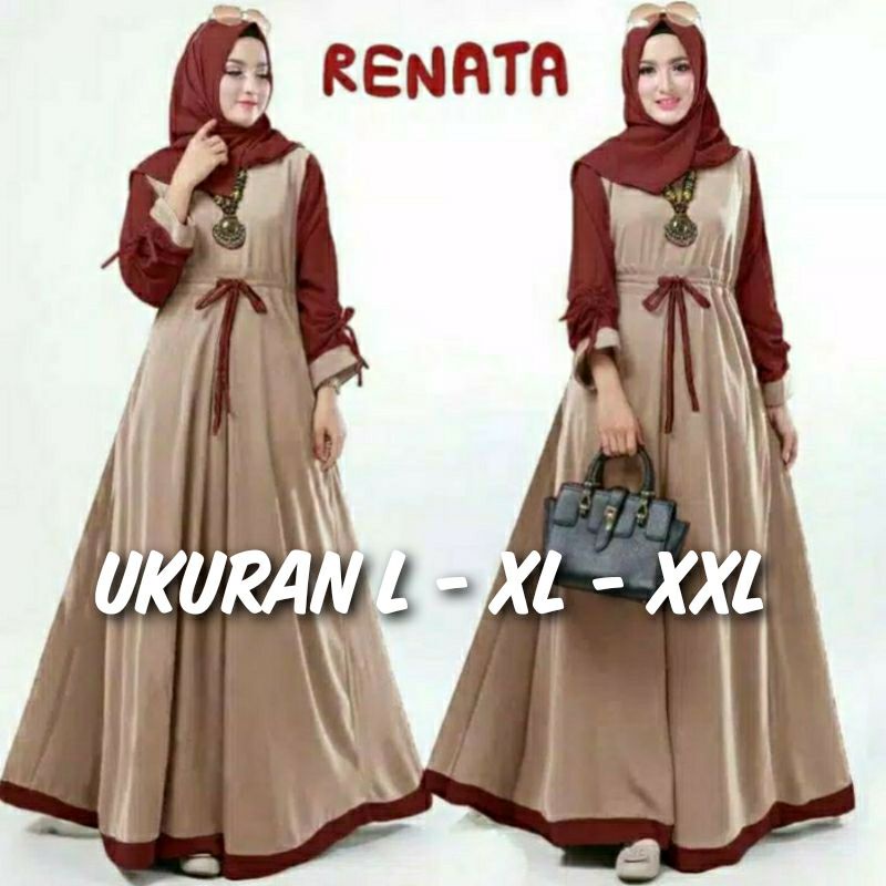 GAMIS JUMBO UKURAN L XL XXL BUSUI POLOS KEKINIAN PESTA NO JILBAB