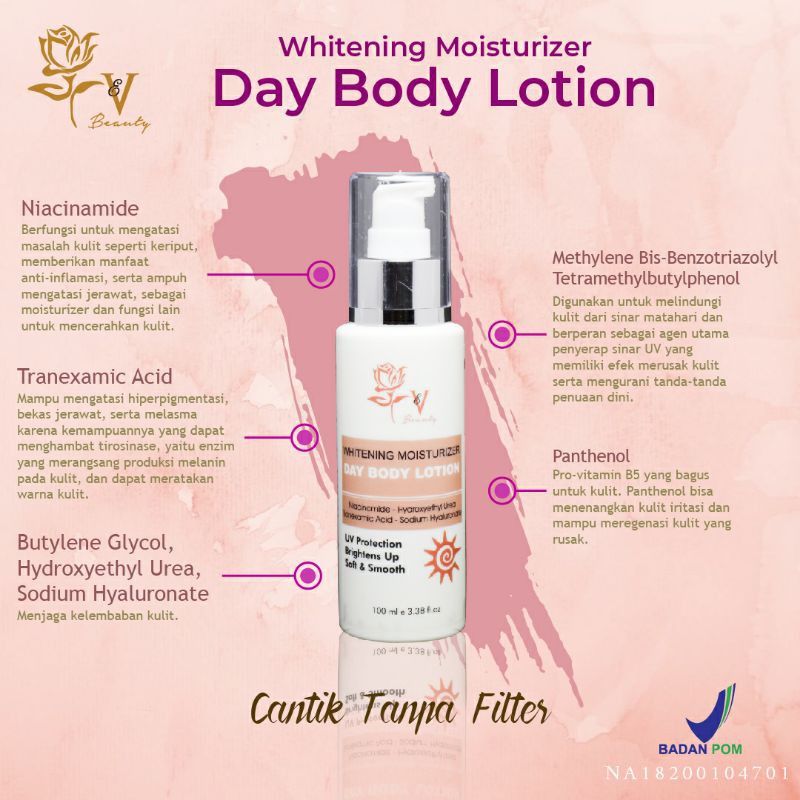 Jual WHITENING & MOISTURIZER DAY BODY LOTION. (BODY LOTION SIANG