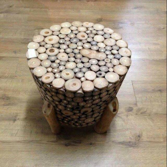Kursi Single Stool - Kursi Motif Tempel Kayu Jati - Kursi Unik | Shopee  Indonesia