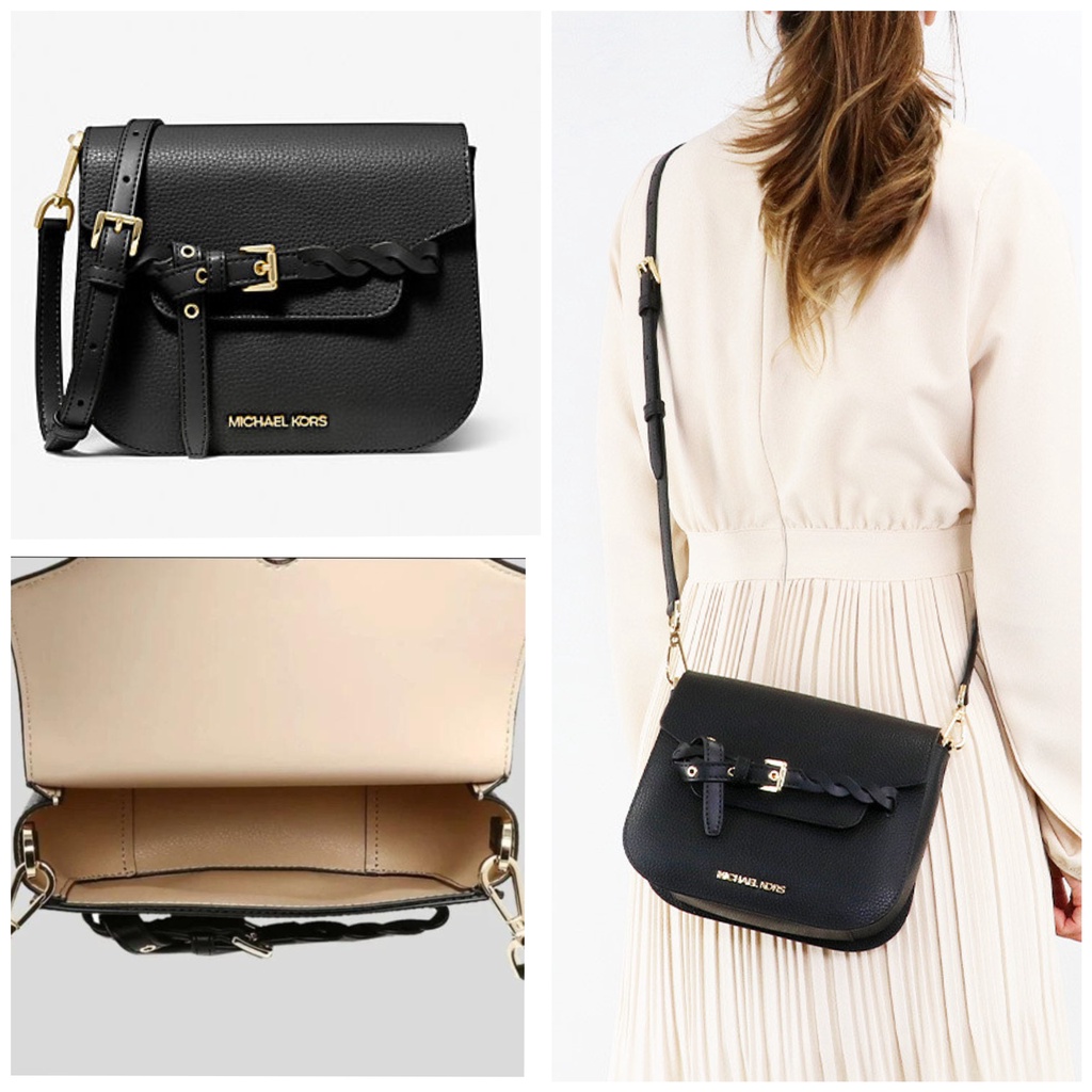 Jual Tas MK Emilia Small Saddle Crossbody Black sz 21x17x8cm Shopee