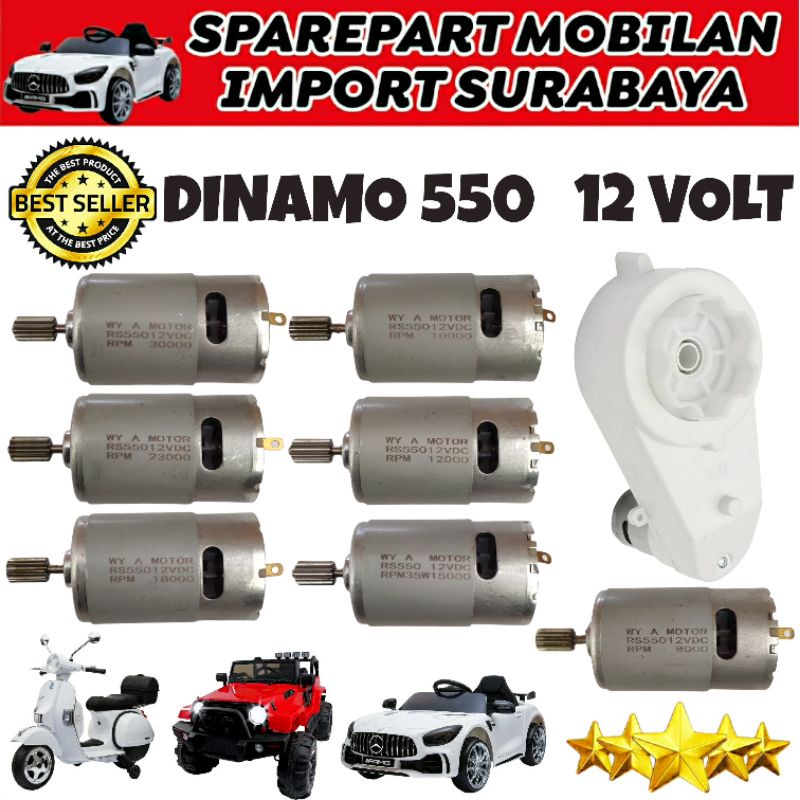 Jual Dinamo Gearbox Motor Motoran Mobilan Aki Mainan Anak Penggerak 12 Volt Dan 6 Volt Remot Control Rc | Shopee Indonesia