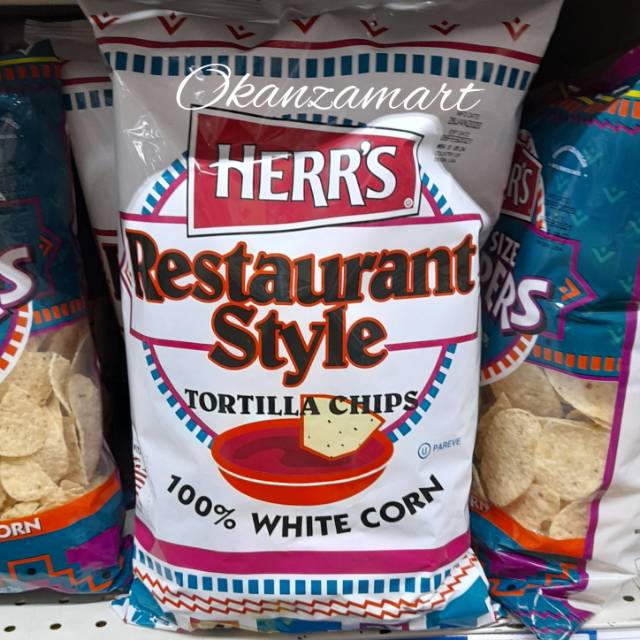Jual Herr's Herrs Restaurant Style White Corn Tortilla Chips 255gr
