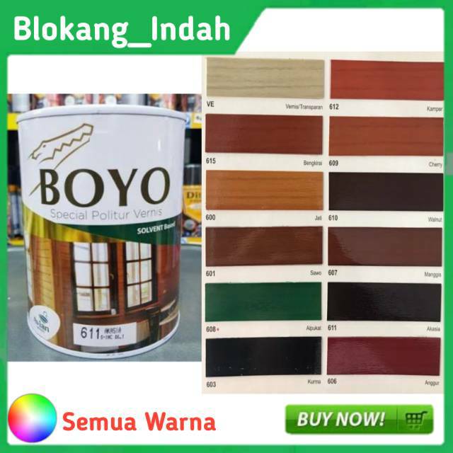 Cat Kayu Politur BOYO 1KG / Vernis Plitur Kayu Boyo 1 Liter Shopee