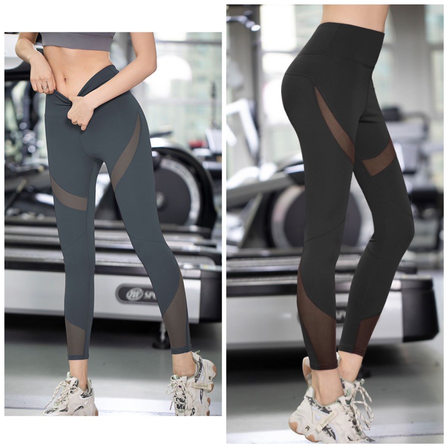 Jual Celana Legging Yoga Pants High Waist Polos Legging Sport Wanita "Trans | Shopee Indonesia