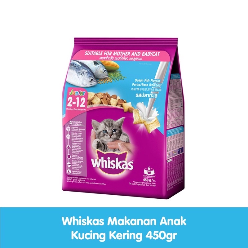 Jual Whiskas Junior Makanan kering 450gr Shopee Indonesia