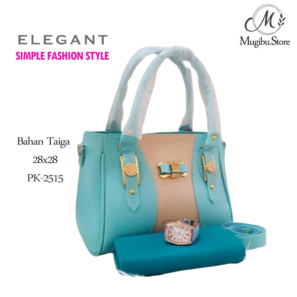 Tas Import Batam Q11471 Beige Light Blue Navy Blue