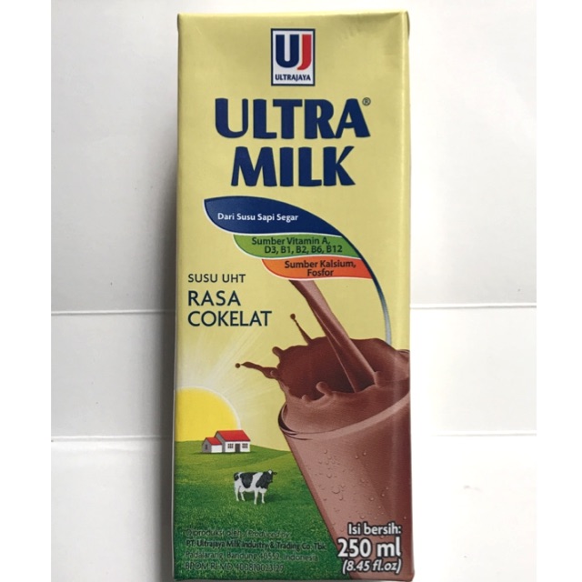 Jual [Dus] Susu Ultra Milk Rasa Coklat 24 Pcs 250 Ml 250Ml - Cokelat Tanggung Kotak Box Uht Dus Grosir | Shopee Indonesia