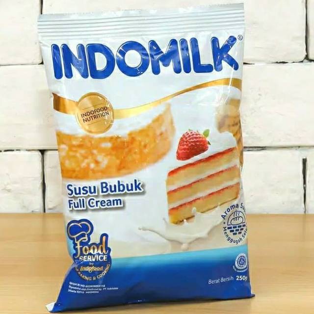 SUSU BUBUK FULL CREAM INDOMILK 250 gr UNTUK BAKING DAN COOKING Shopee