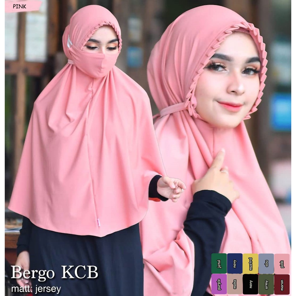 Jilbab Instan Tali Lipit KCB Premium Jahit Tepi Hijab Instan Original